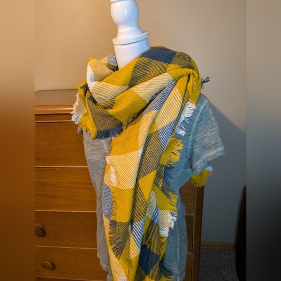 Green Bay Packers BLANKET Scarf Plaid - Picture 4 of 9